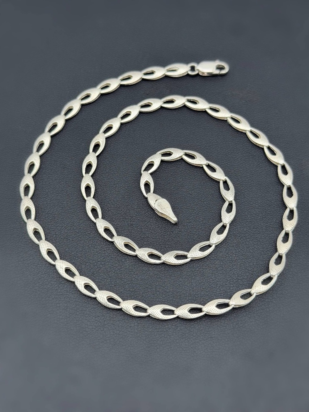 Vintage 925 Sterling Silver Reflect Link Chain Necklace 18.5” 5mm